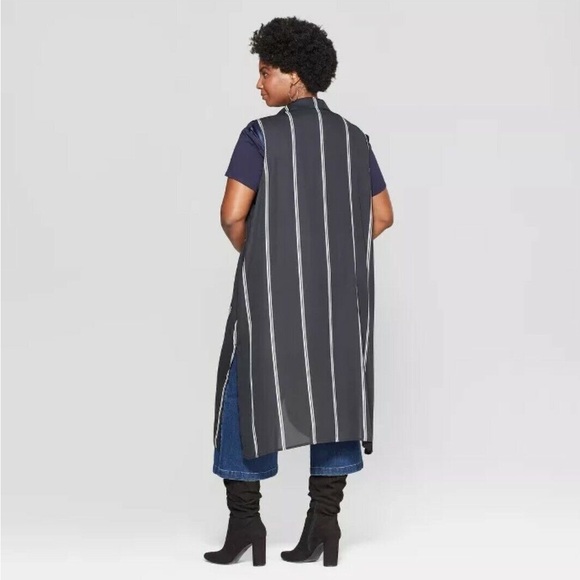 A new Day - Sleeveless Open-Front Longline Vest - Picture 5 of 5